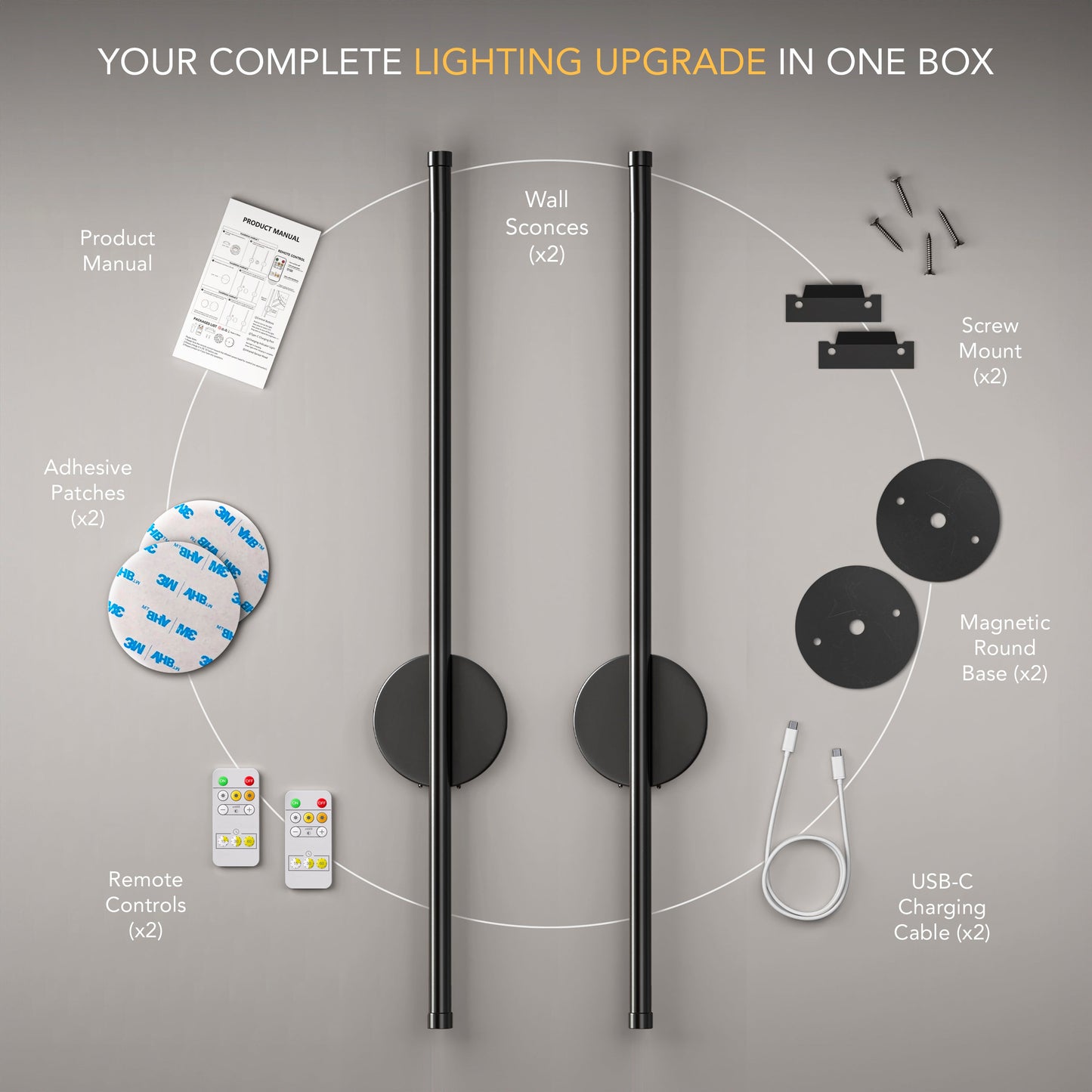 Astornia™ | Draadloze Moderne Muurlampen (Set van 2)