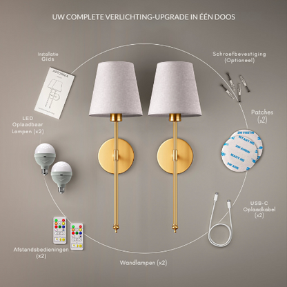Astornia™ | Wandlampen (Set van 2)